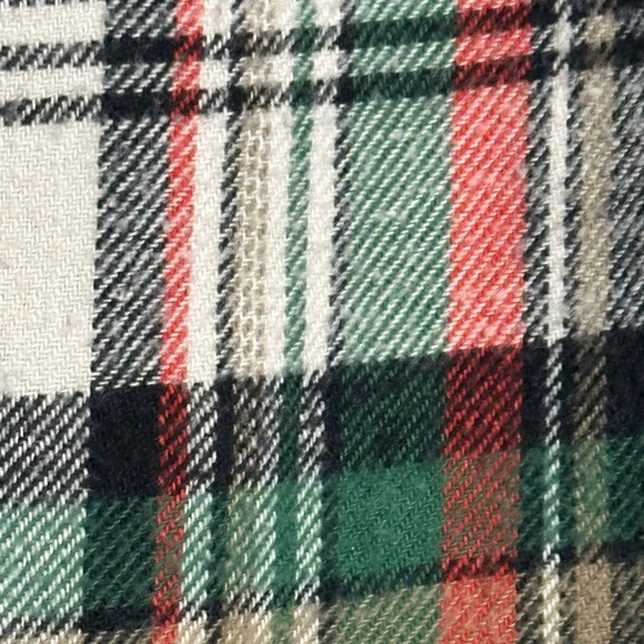 Madewell Ex-boyfriend Highland Tartan Christmas Colors Plaid Flannel Shirt - Picture 9 of 14